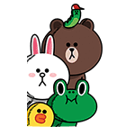 飛び出せ！LINEキャラクターズ（個別スタンプ：7）
