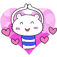 [LINEスタンプ] なかよしにゃんこ・ちょっぴり夏