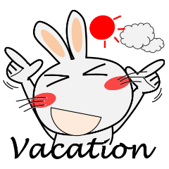 [LINEスタンプ] 夏休みも、うさぎサン