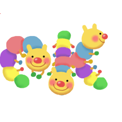 [LINEスタンプ] 動くよ ♪いもむしさん