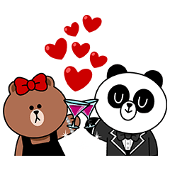[LINEスタンプ] チョコ＆パンヨのラブラブデート